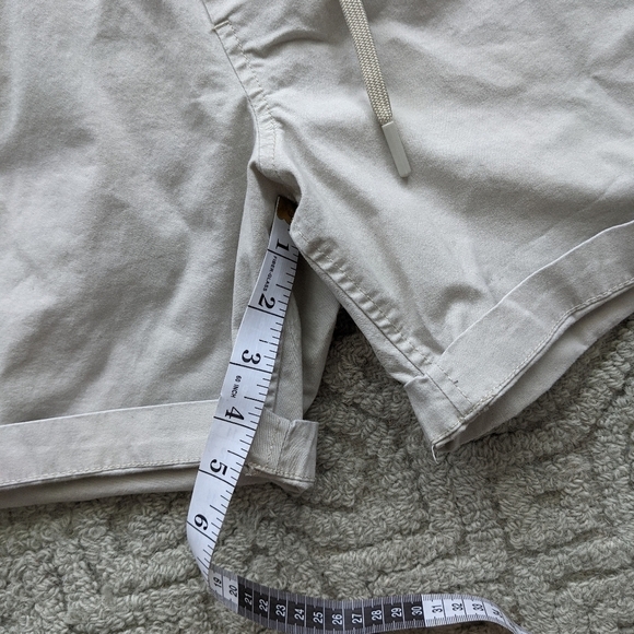 CALVIN Klein cotton beige comfy shorts elastic waist Large @L - Picture 9 of 9